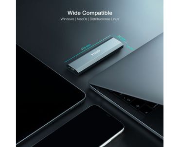 CAJA EXTERNA SSD NGFF/NVMe SHURA GRIS TOOQ