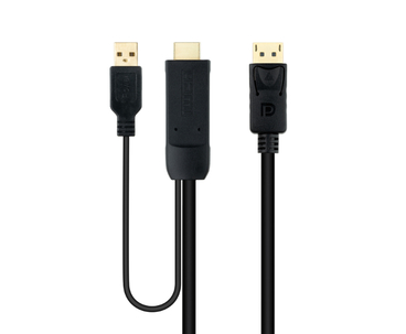 CONVERSOR DISPLAYPORT V1.2 A HDMI 2.0 1.8 M NEGRO NANOCABLE