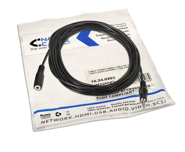 CABLE AUDIO ESTEREO JACK 3.5/ H- JACK 3.5/M 3M NANOCABLE